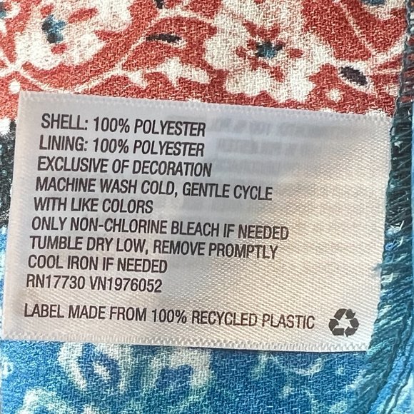 Xhilaration Teal Floral Bra Cup Dress Size S NWT - Picture 7 of 7